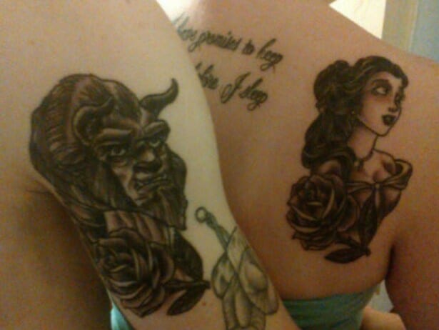 disney couple tattoos