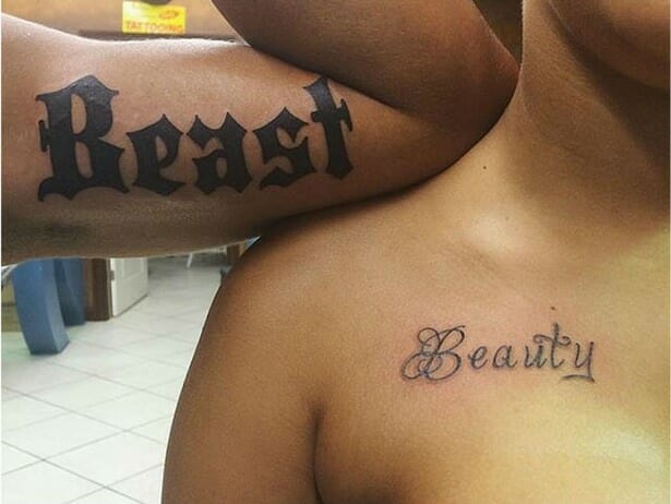 disney couple tattoos