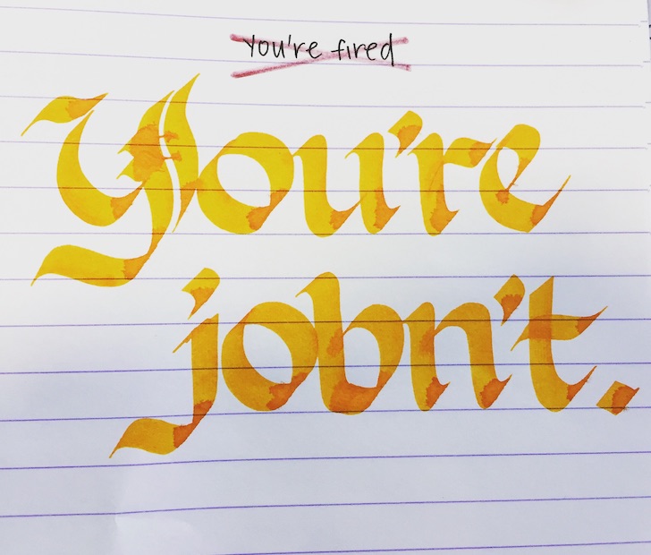 perfect penmanship