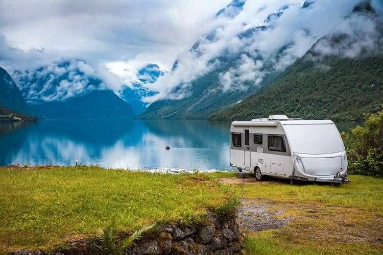 RV in a natural setting