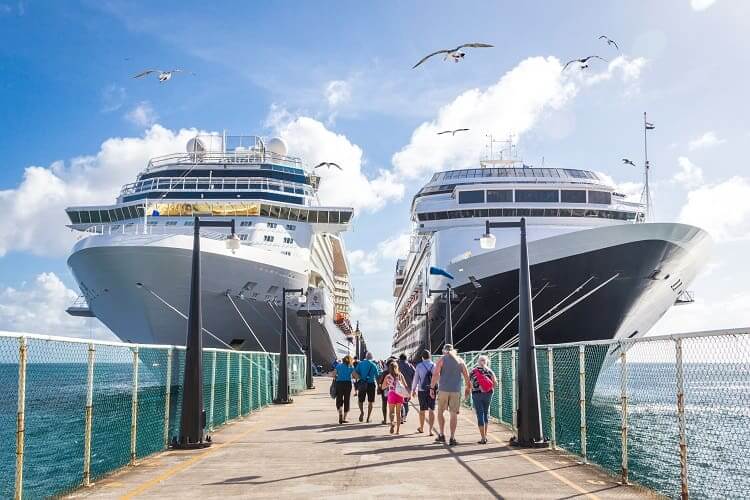 cruise ships at port