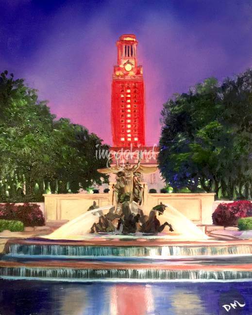 Painting of the UT Tower by Diane Mowery