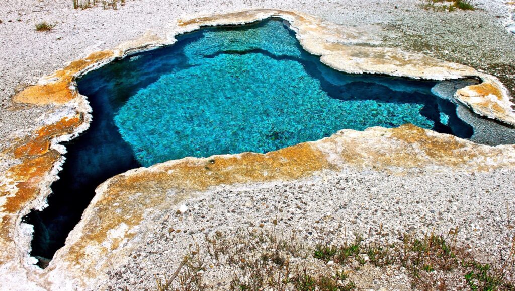 High Angle View Of Norris Geyser Basin