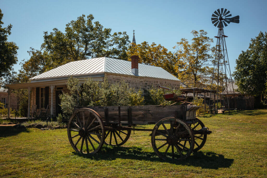 Antique cart in Fredericksburg, Texas