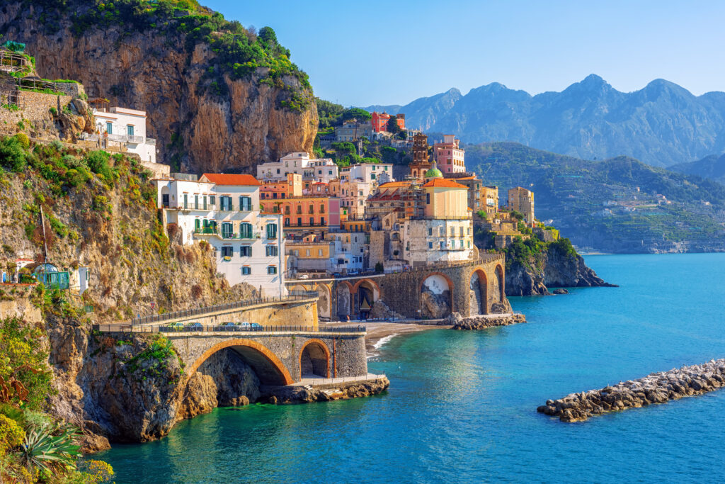 Atrani town on Amalfi coast, Sorrento, Italy