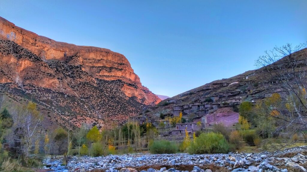 autumn in taghia mountains of morroco