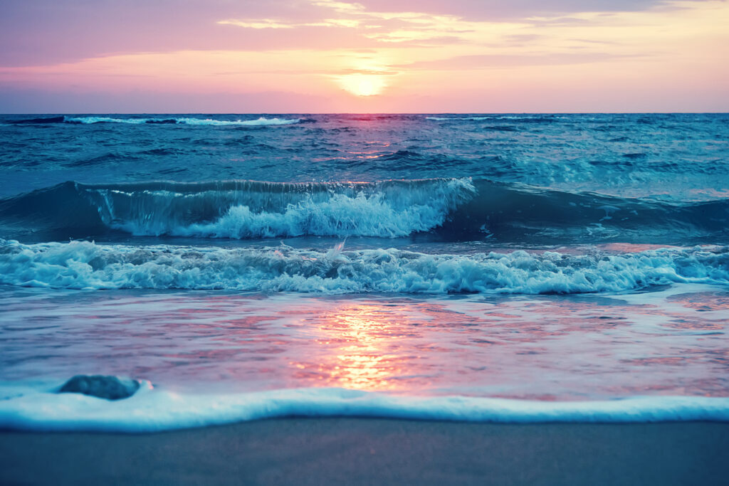 Early Morning Sunrise on Waimanalo Beach on Oahu