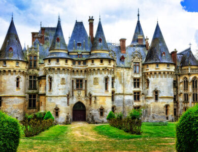 Impressive fairy tale castles of France,  il de france region