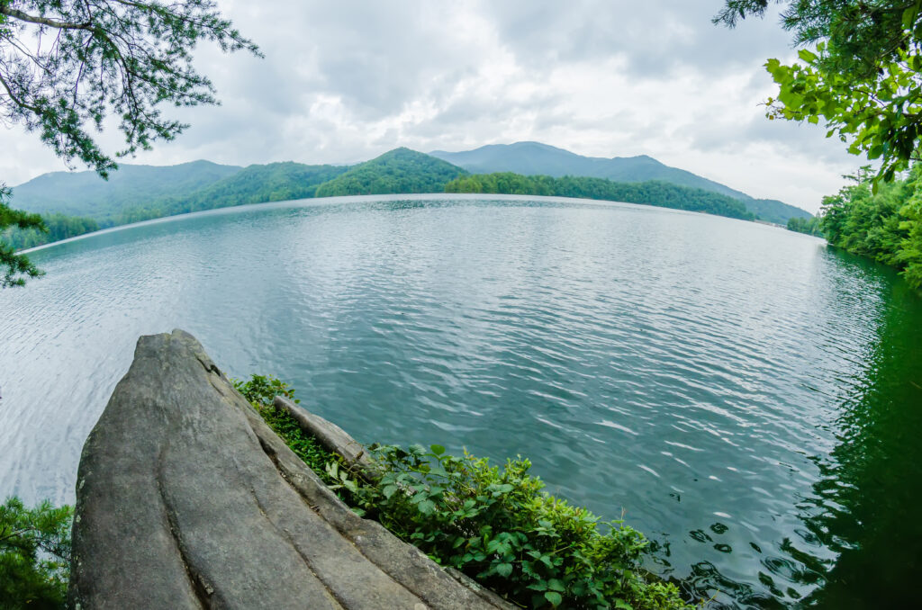 lake santeetlah in great smoky mountains north carolina