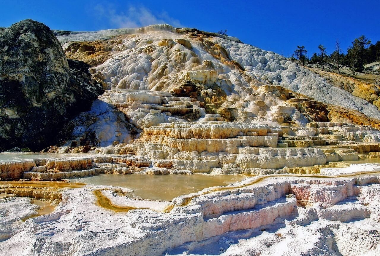 mammoth hot springs, yellowstone national park, water