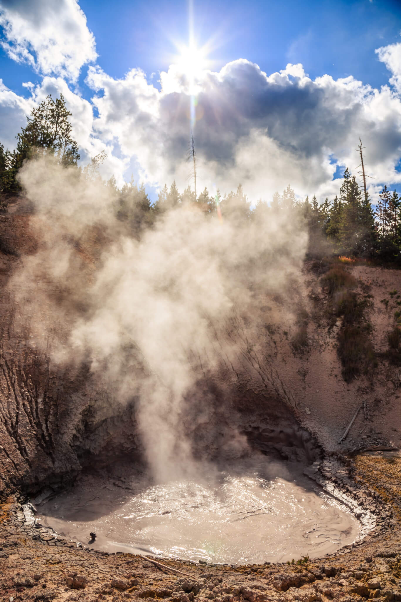 Mud Volcano Basin in Yellowstone National Park