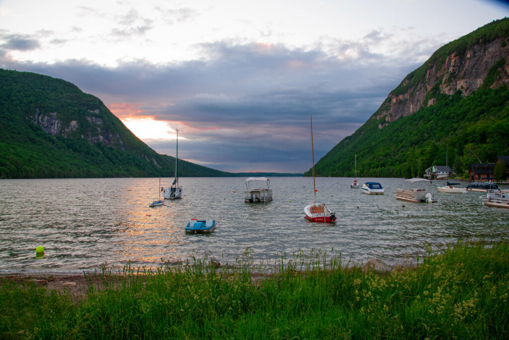 Summer sunset at Lake Willoughby Vermont