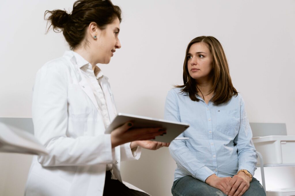 Doctor talking to a patient