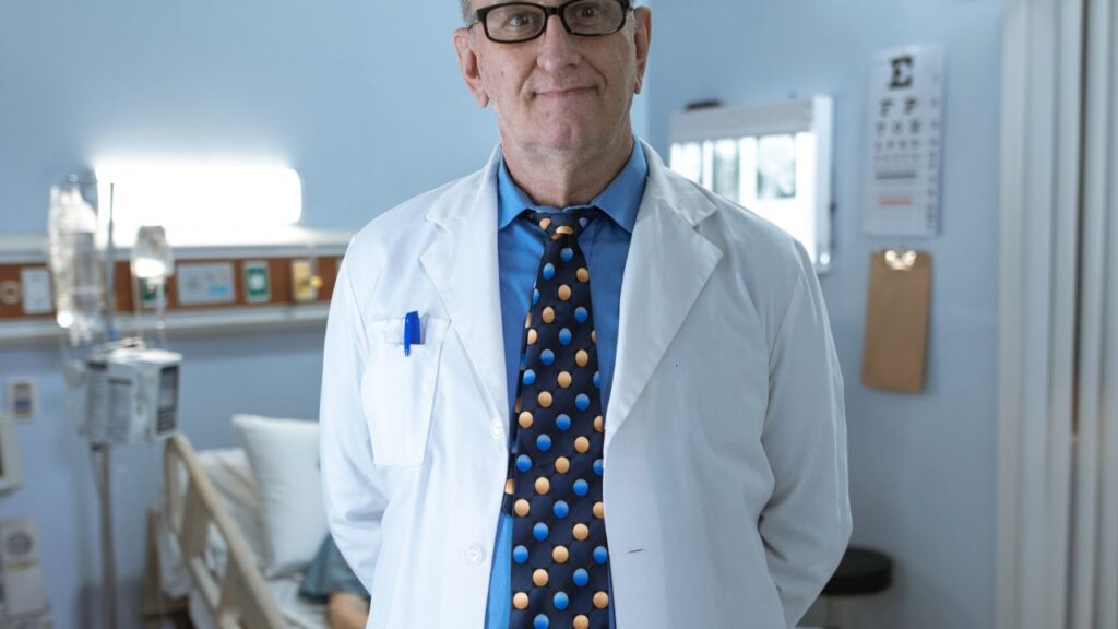 Doctor standing in a hospital room