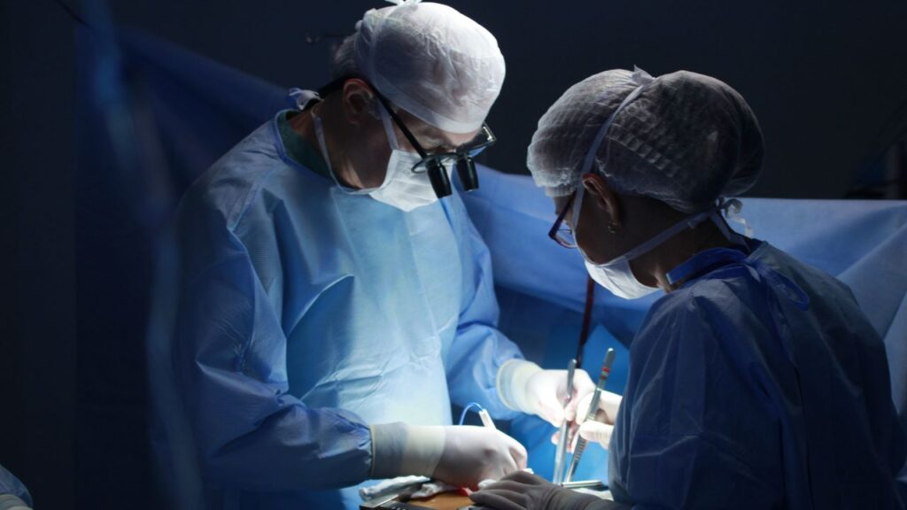 Surgeon during surgery 