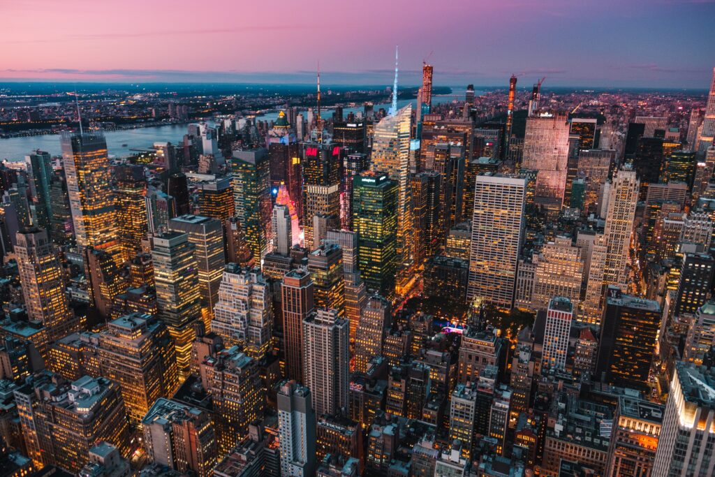 Manhattan Uptown Aerial View