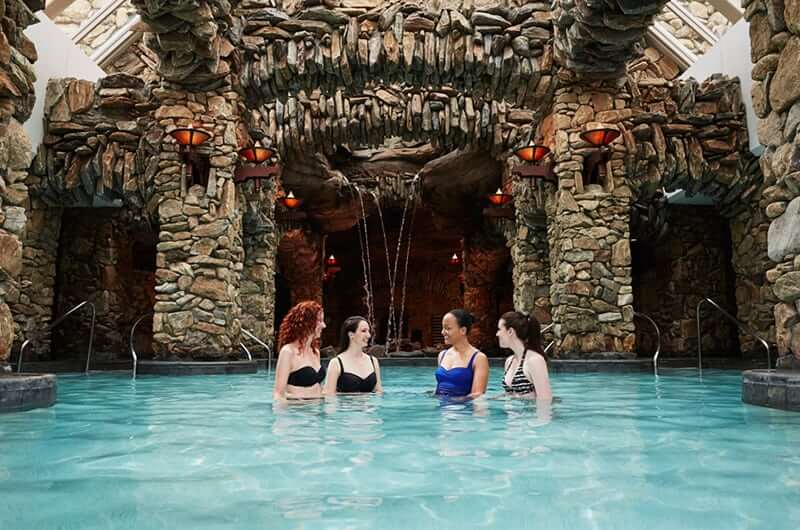 omni grove park pool with women in it