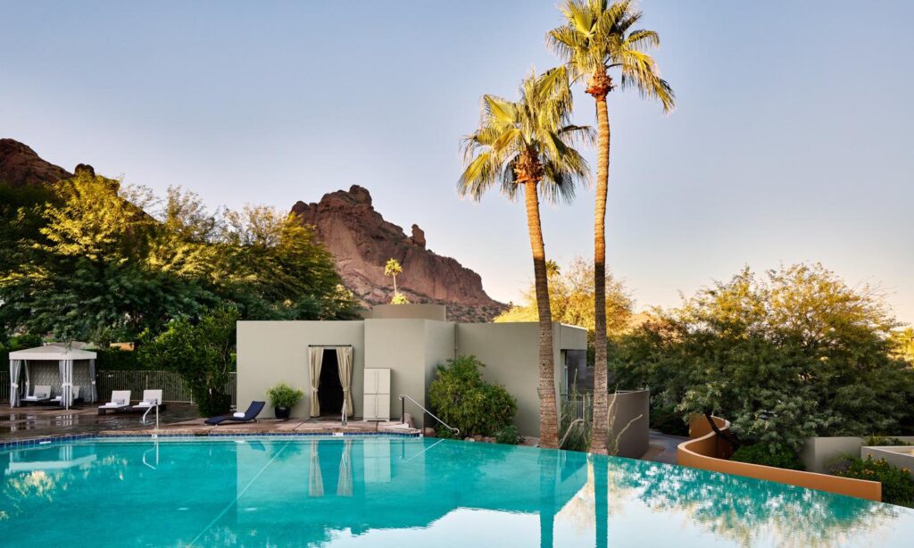 view of paradise valley at the pool in arizona