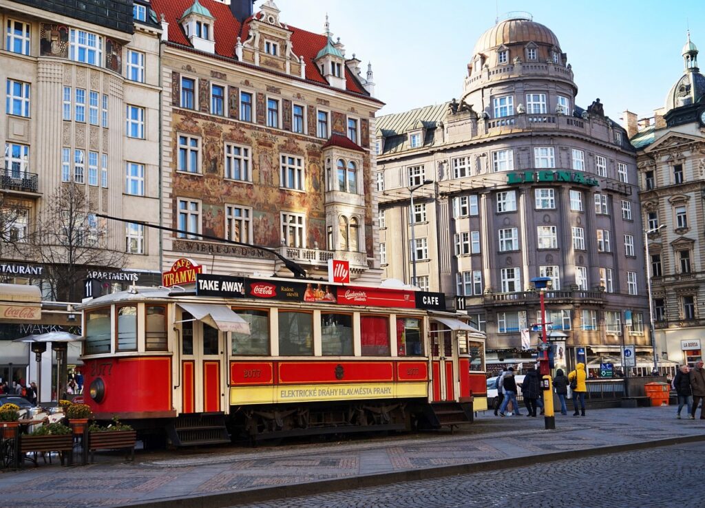 café, prague, czechia