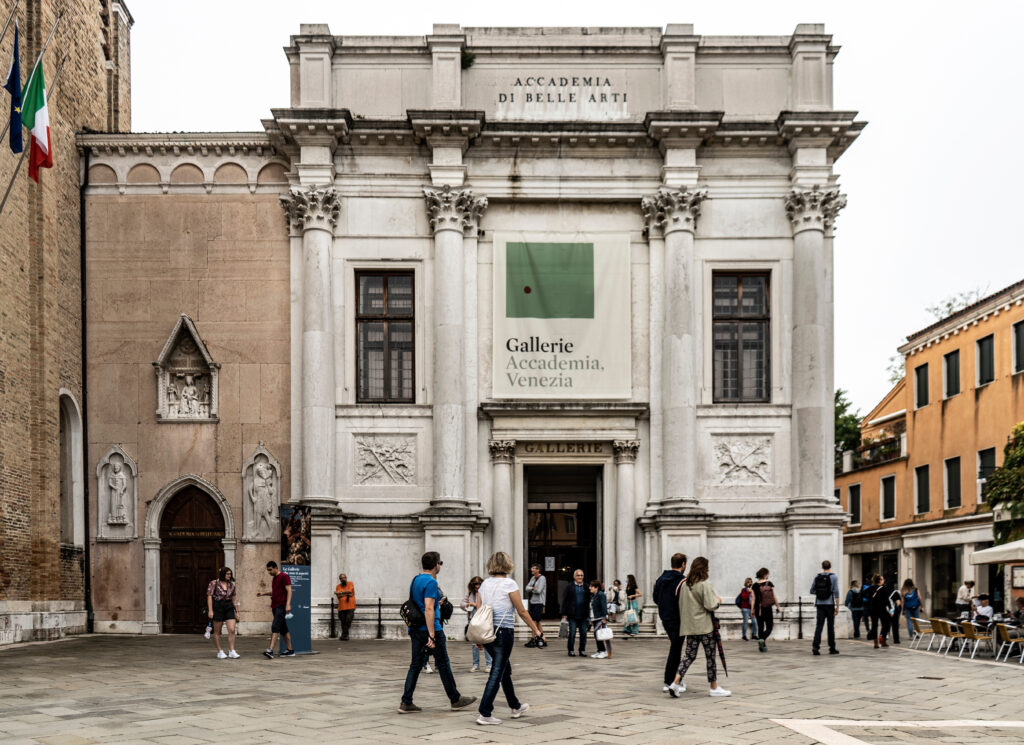 Façade of the Gallerie dell'Accademia, a museum gallery of pre-19th-century art in Venice, northern Italy