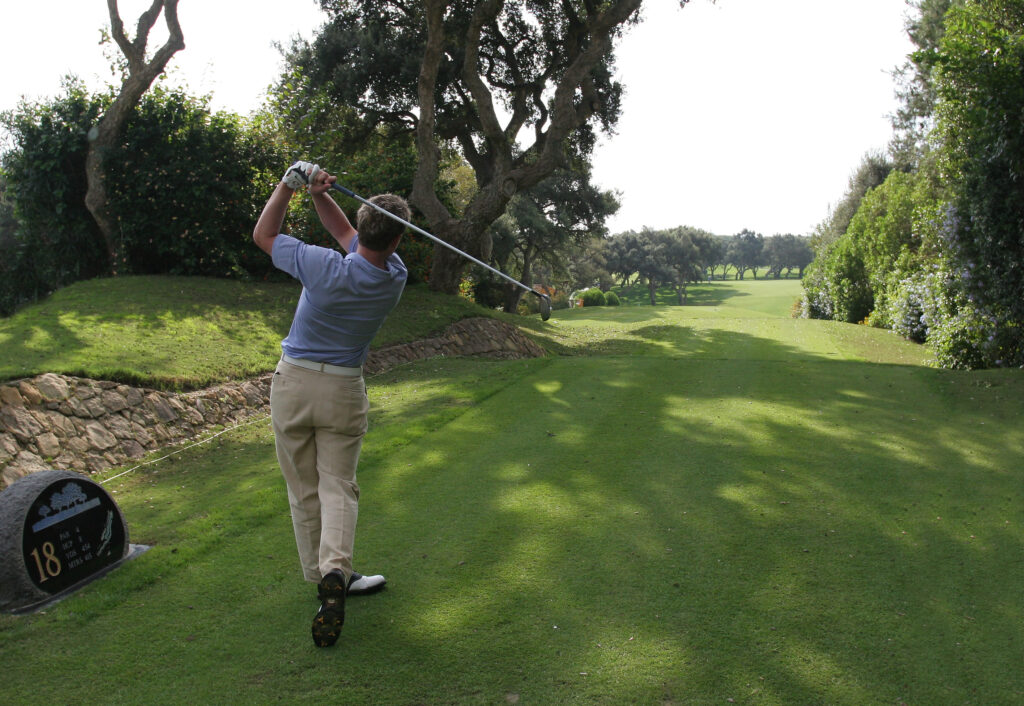 golf swing in valderrama, spain