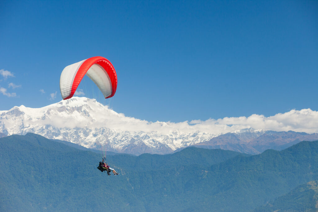 Paragliding over Pokhara, Nepal