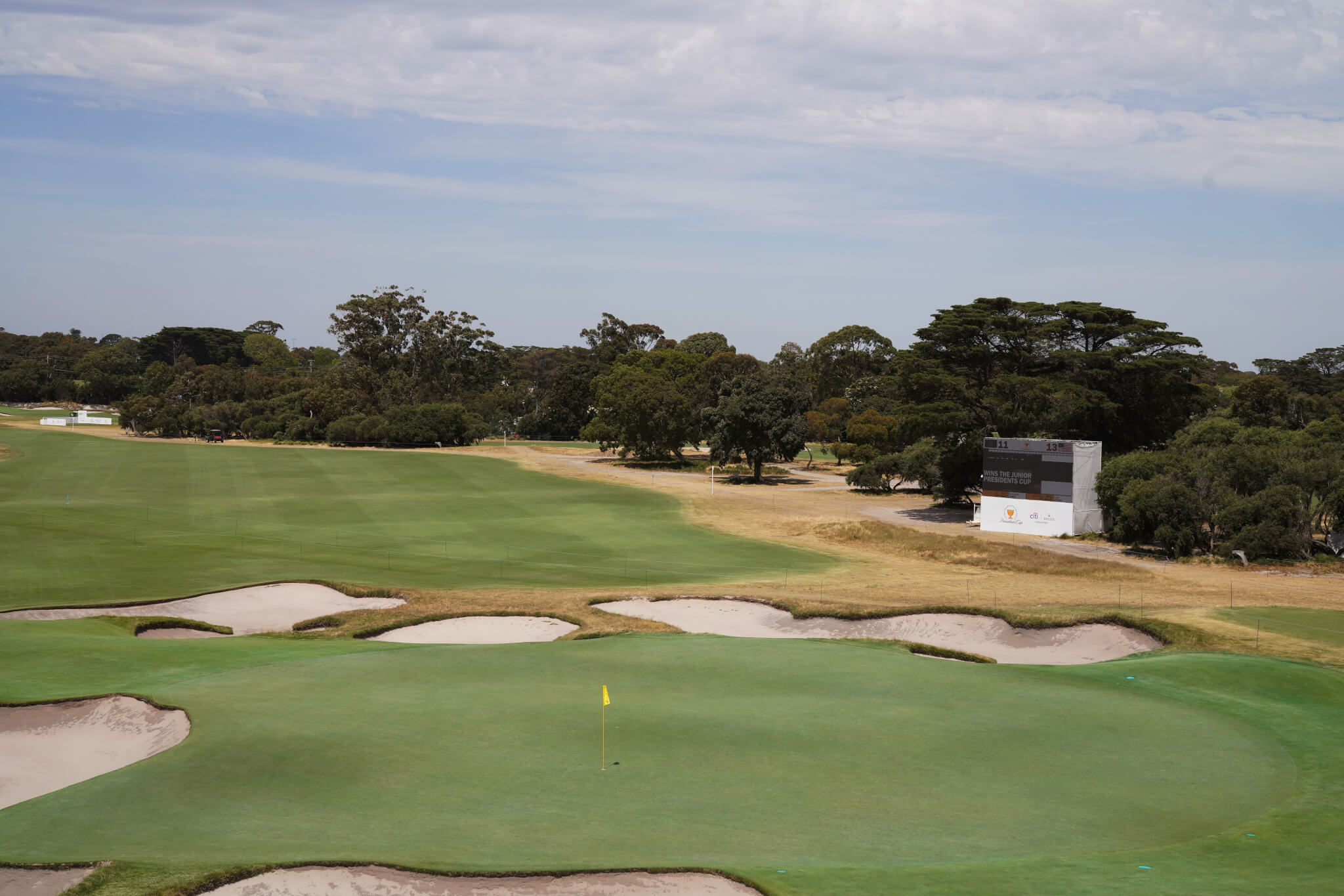 A general view of the course during a practice day at the 2019 Presidents Cup golf competition at the Royal Melbourne Golf Club in Melbourne, Australia, 09 December 2019.