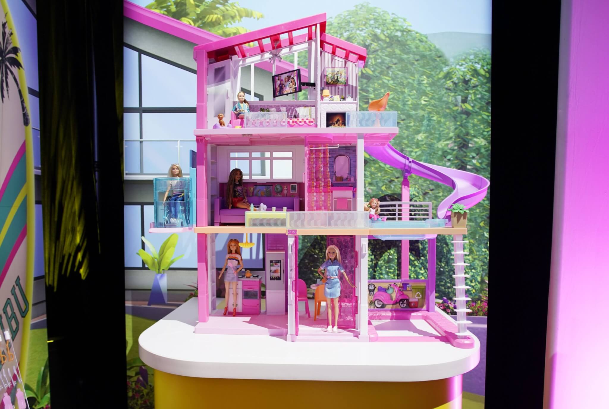 A Barbie House from Mattel is on display at 117th American International Toy Fair at the Jacob K. Javits Convention Center in New York City on Saturday, February 22, 2020. This is largest toy and youth product marketplace in the Western Hemisphere, bringing together more than 1,000 exhibiting manufacturers, distributors, importers and sales agents from around the globe to showcase their toy and entertainment products.