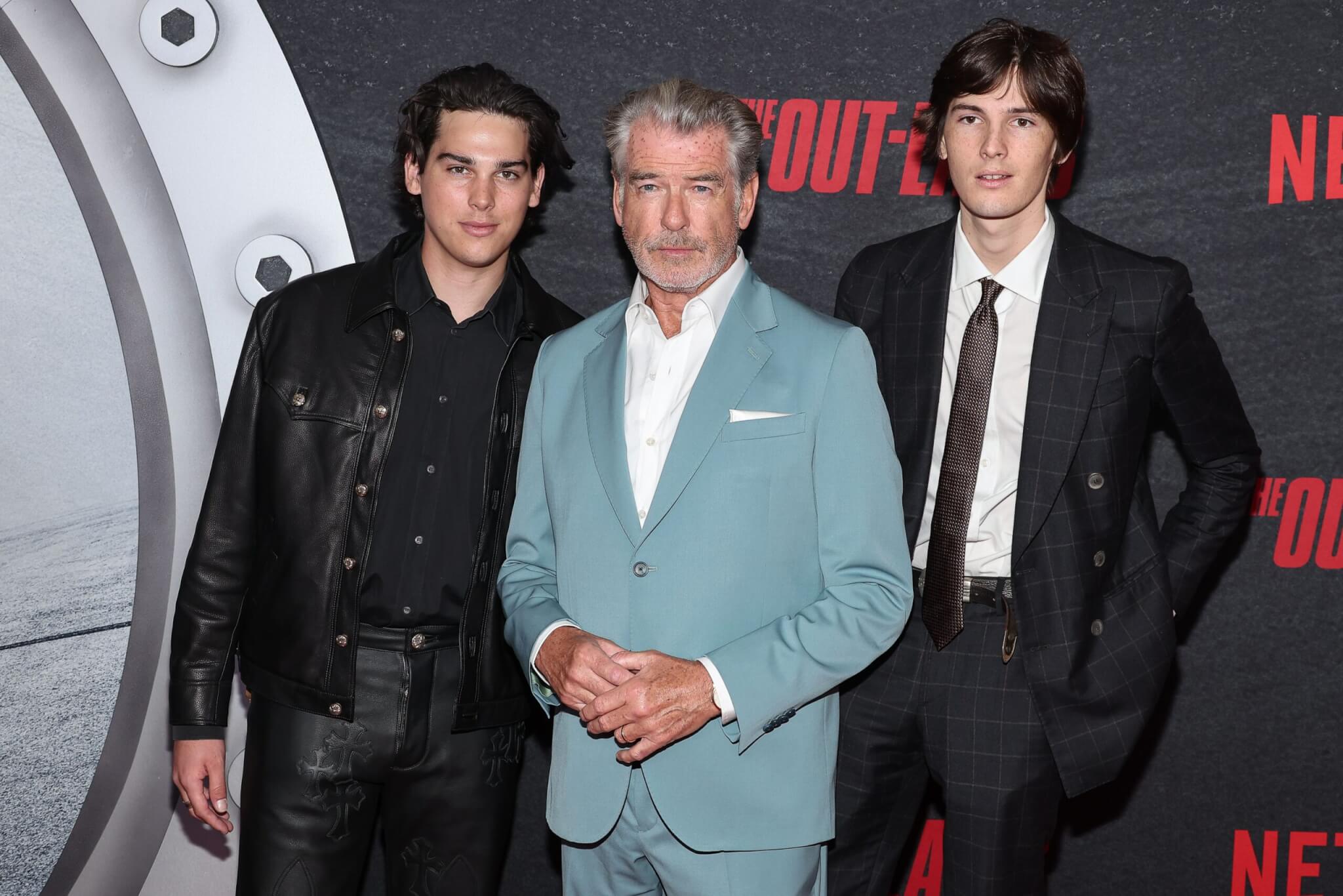 Paris Brosnan, Pierce Brosnan and Dylan Brosnan
