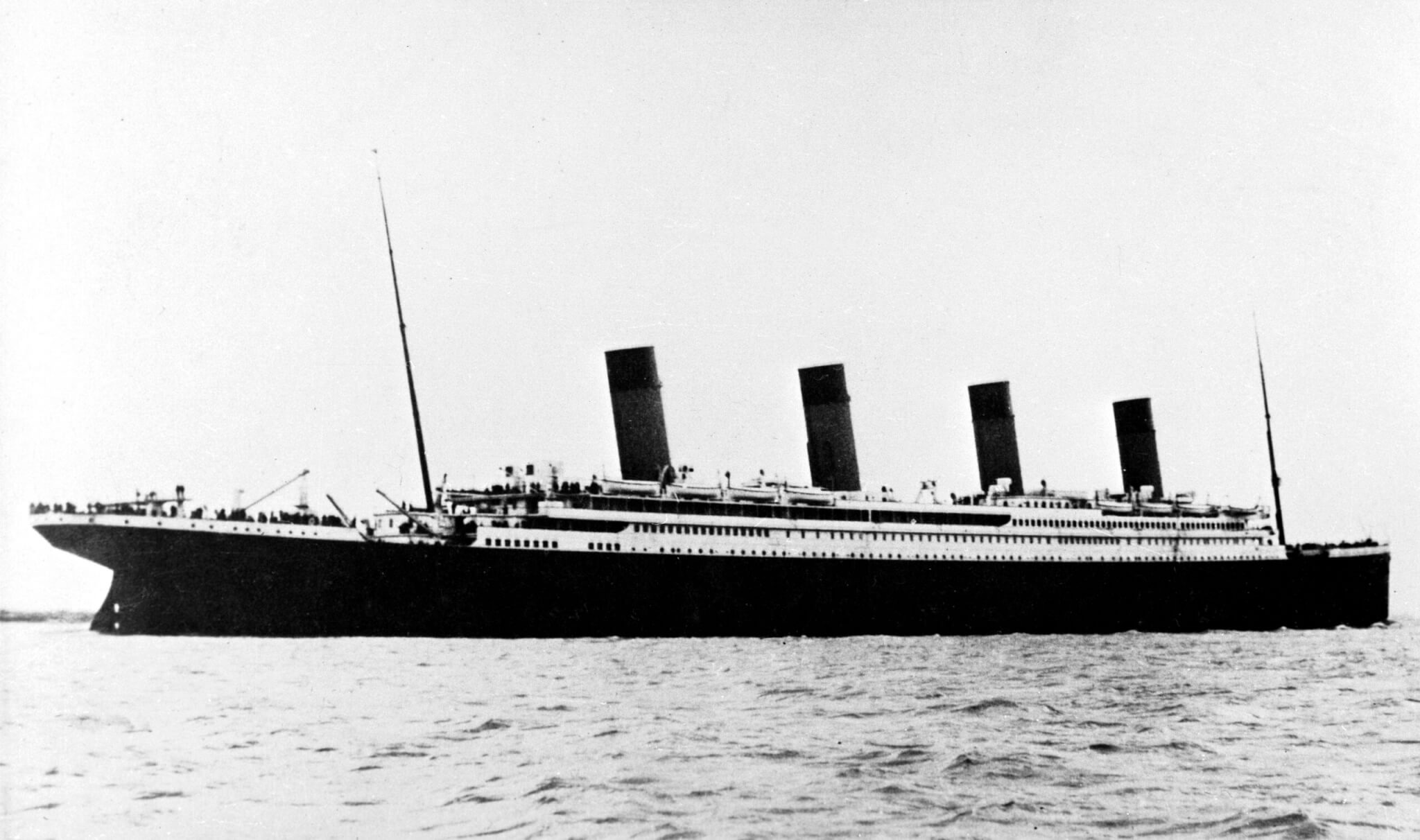 Titanic leaving Southampton April 10, 1912