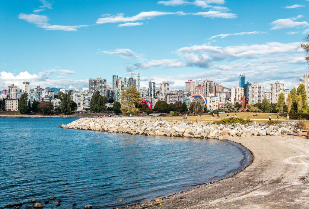 Sports at Vanier Park near Kitsilano Beach in Vancouver, Canada