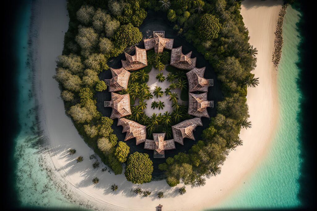 the brando resort luxury resort on French Polynesia's, beautifull place, insanely detailed and intricate, photography