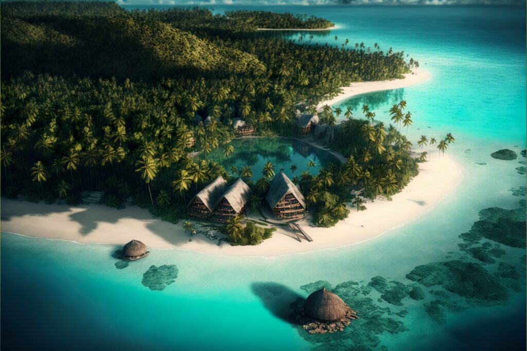 the brando resort luxury resort on French Polynesia's, beautifull place, insanely detailed and intricate, photography