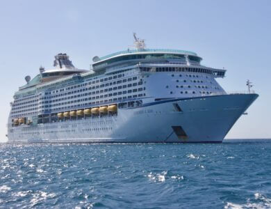 White cruise ship