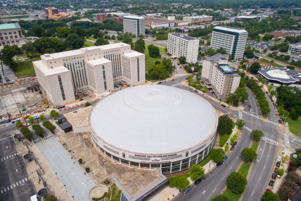 Aerial image Nashville Musicians Hall of Fame and Museum