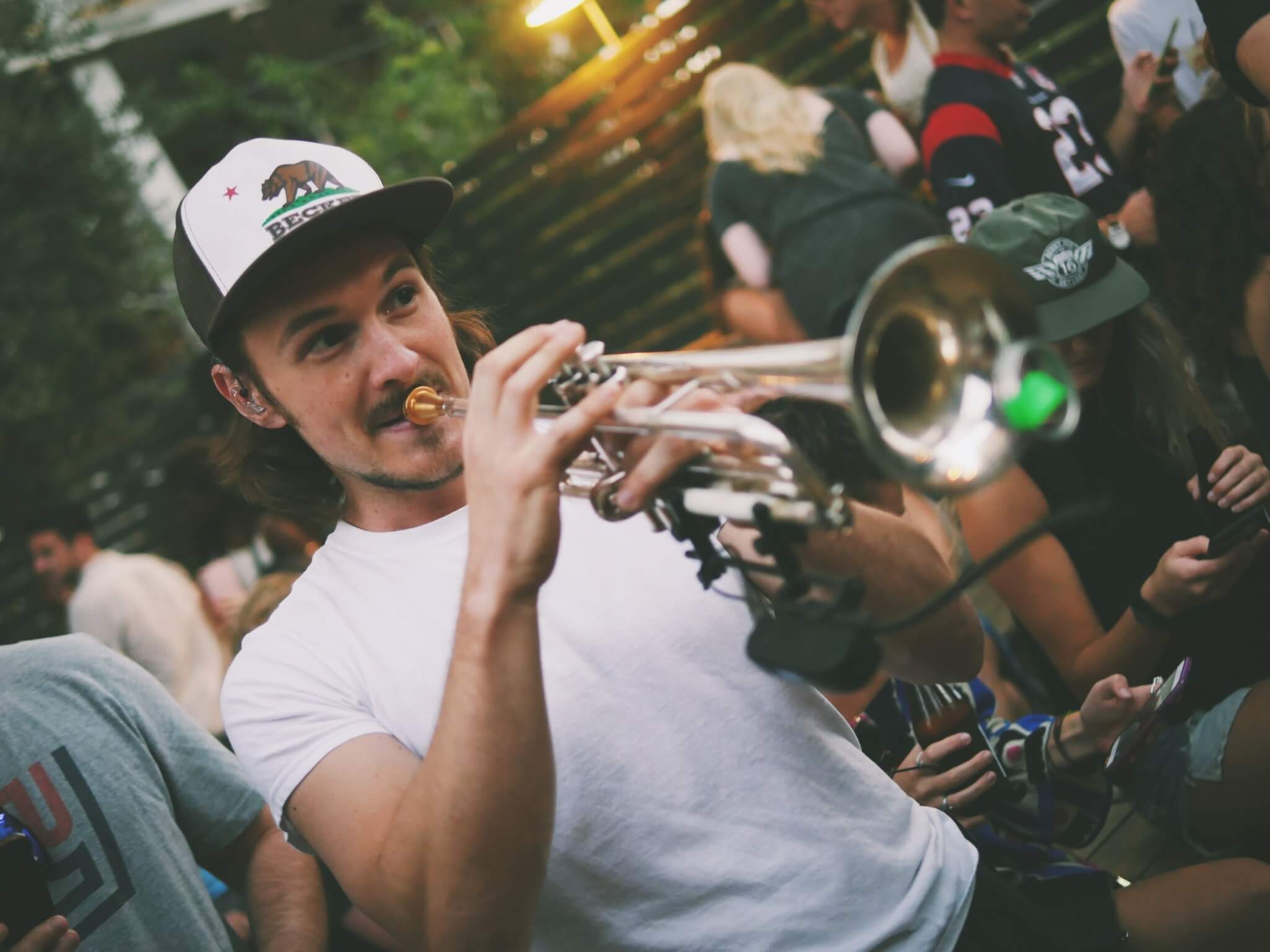 Candid shot during The Nightowls band performance at Icenhauer’s bar on Rainey Street in Austin, TX. Sunday Funday!