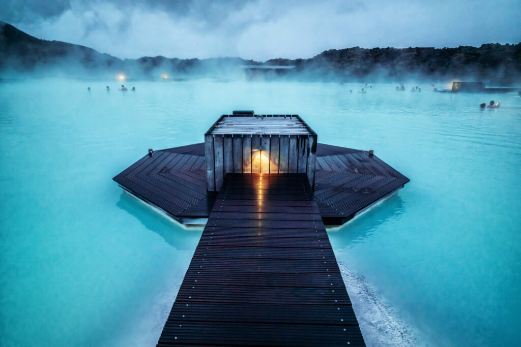 Geothermal Spa Blue Lagoon in Reykjavik, Iceland.