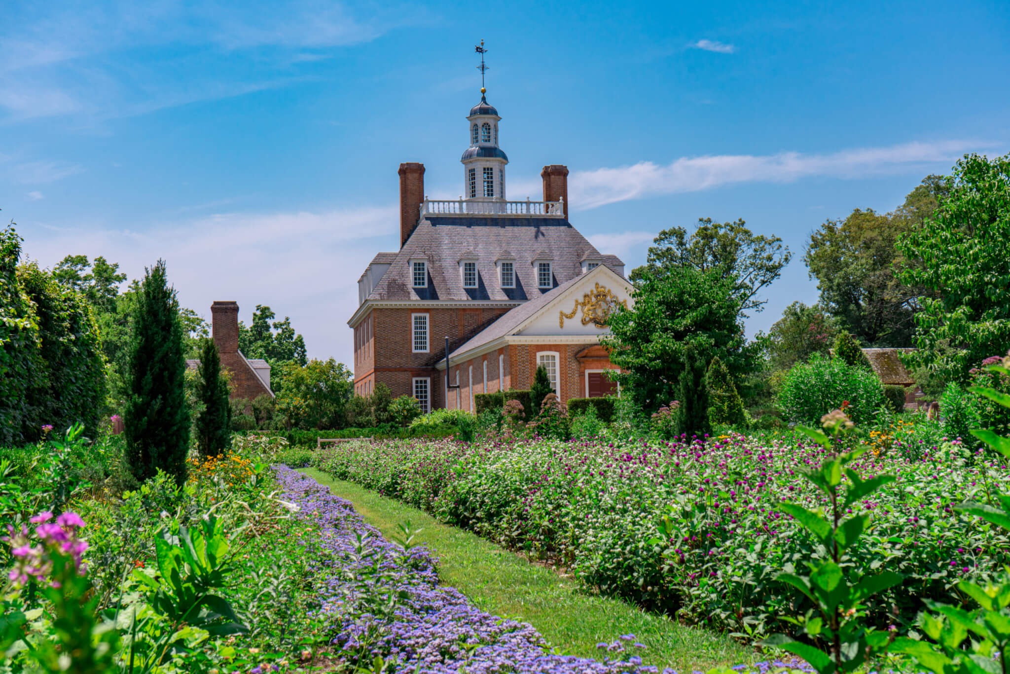 Governors palace and garden williamsburg virginia usa