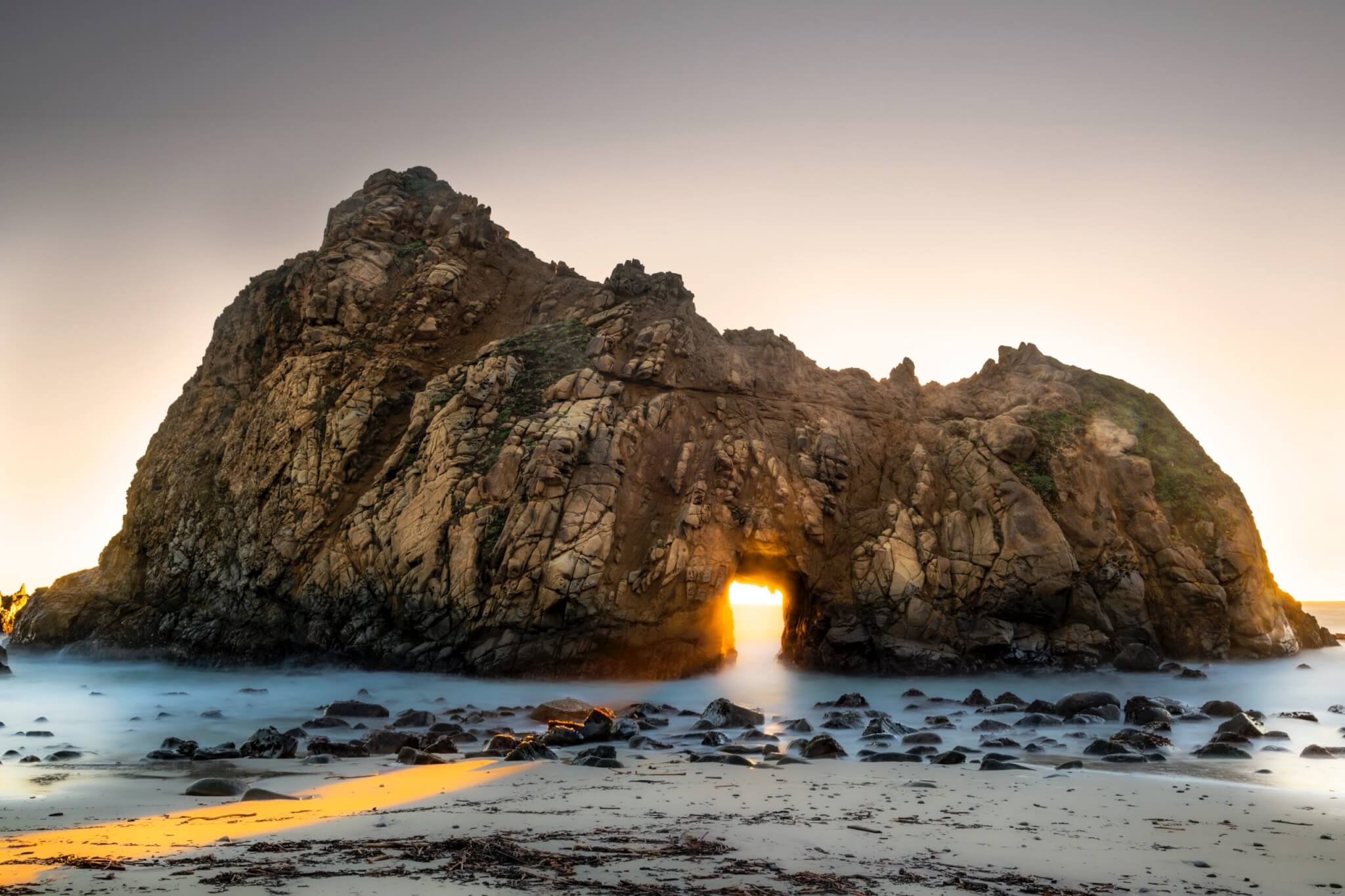 Keyhole Arch during Sunset