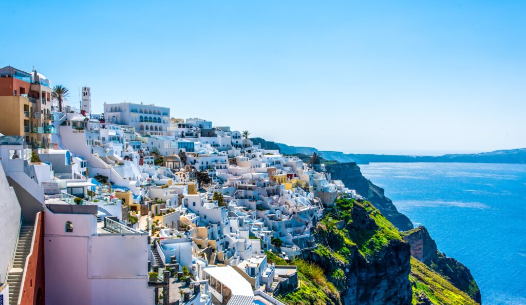 Santorini Fira Greek island panoramic