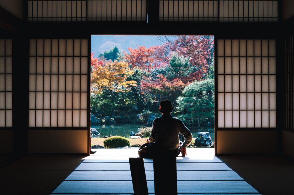 silhouette of man near outside