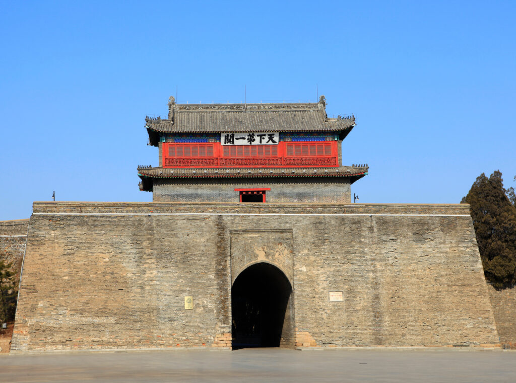 the great wall of shanhaiguan pass in china