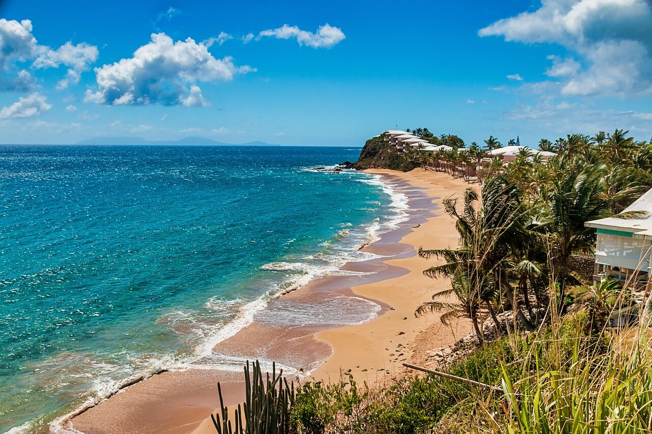 antigua, waves, sea