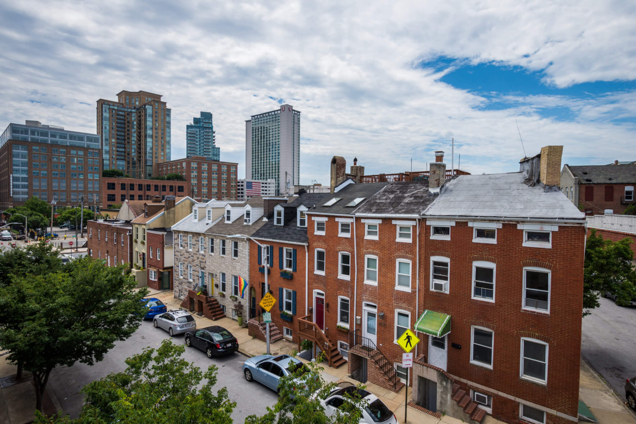 Little Italy Area in Baltimore, Maryland during Summer