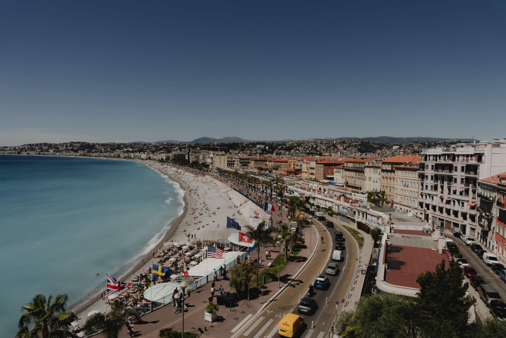 Panoramic view of nice french riviera france