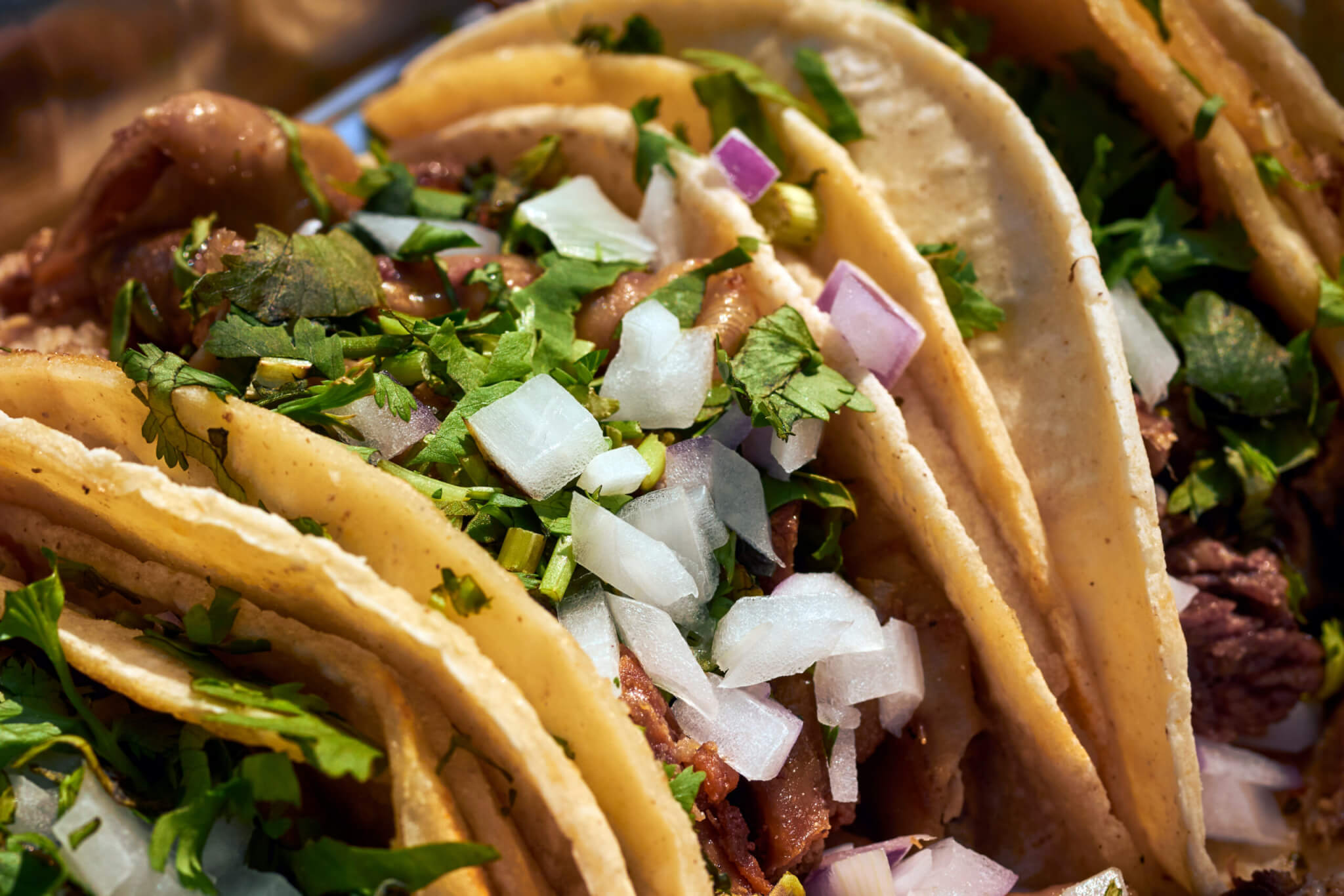 Tacos, the classic Mexican street food, as served in Corona, Queens, New York City, USA