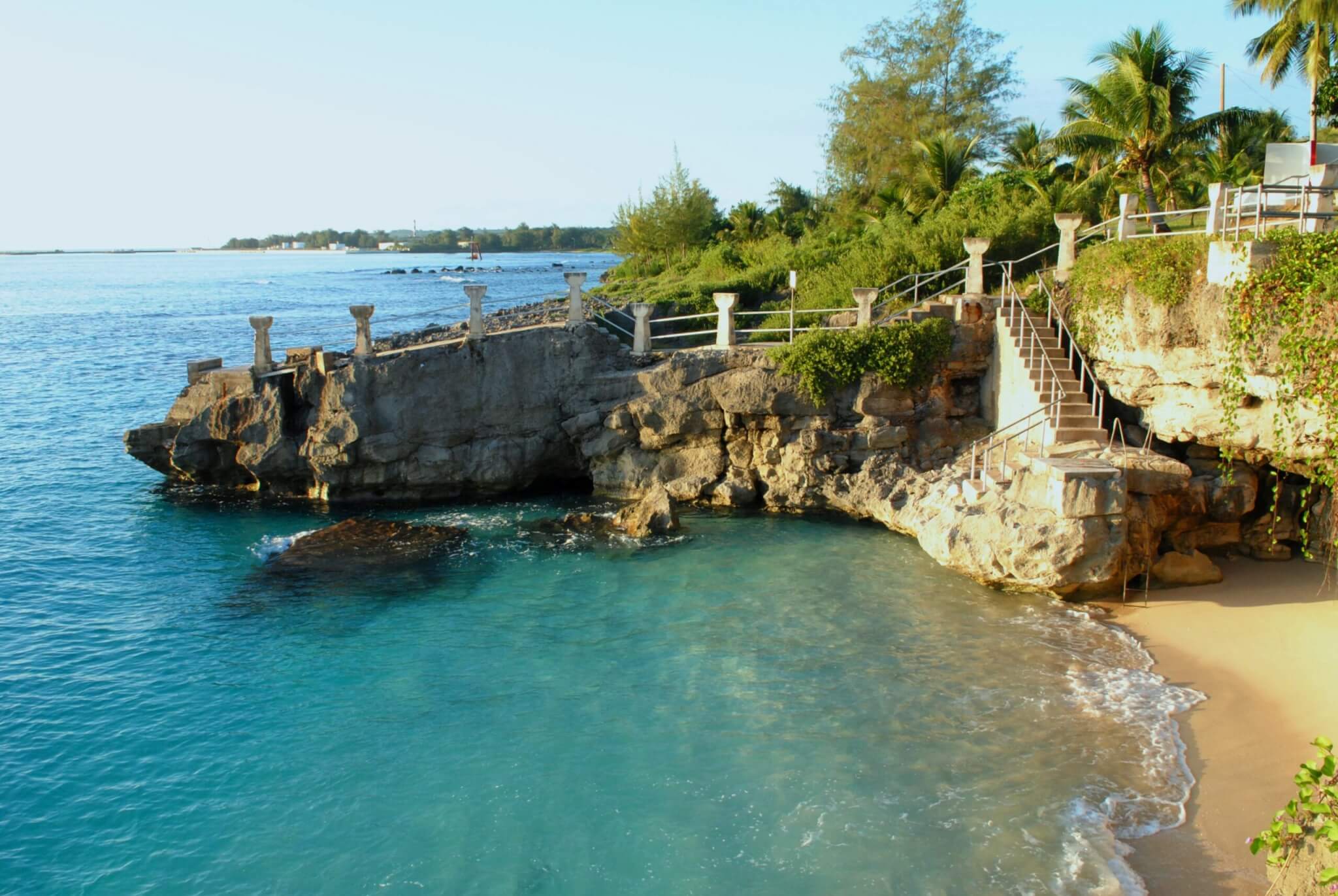 Taga Beach, Tinian, CNMI The ledge at Taga Beach is the most popular dive spot in the island