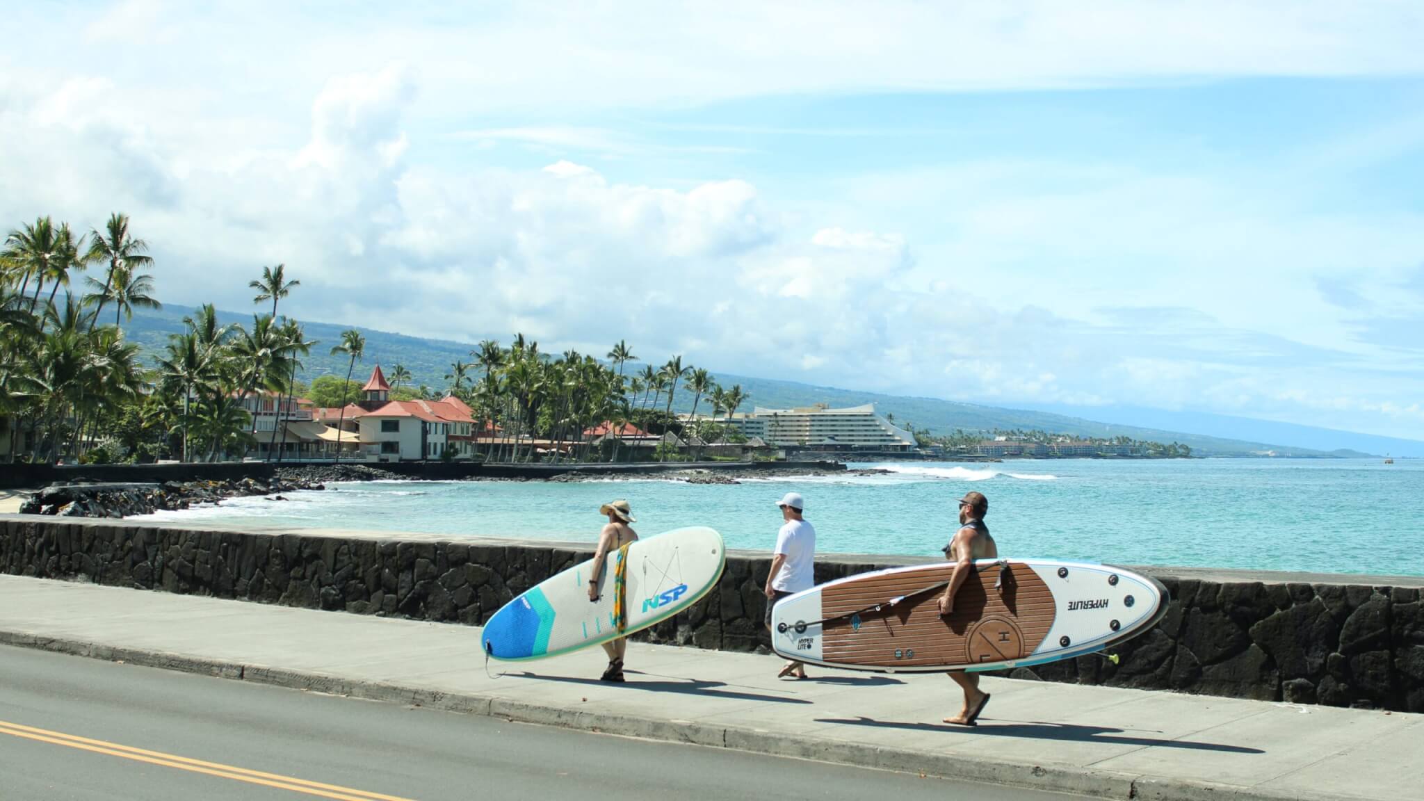 The quiet beach town of Kona, Big Island, Hawaii