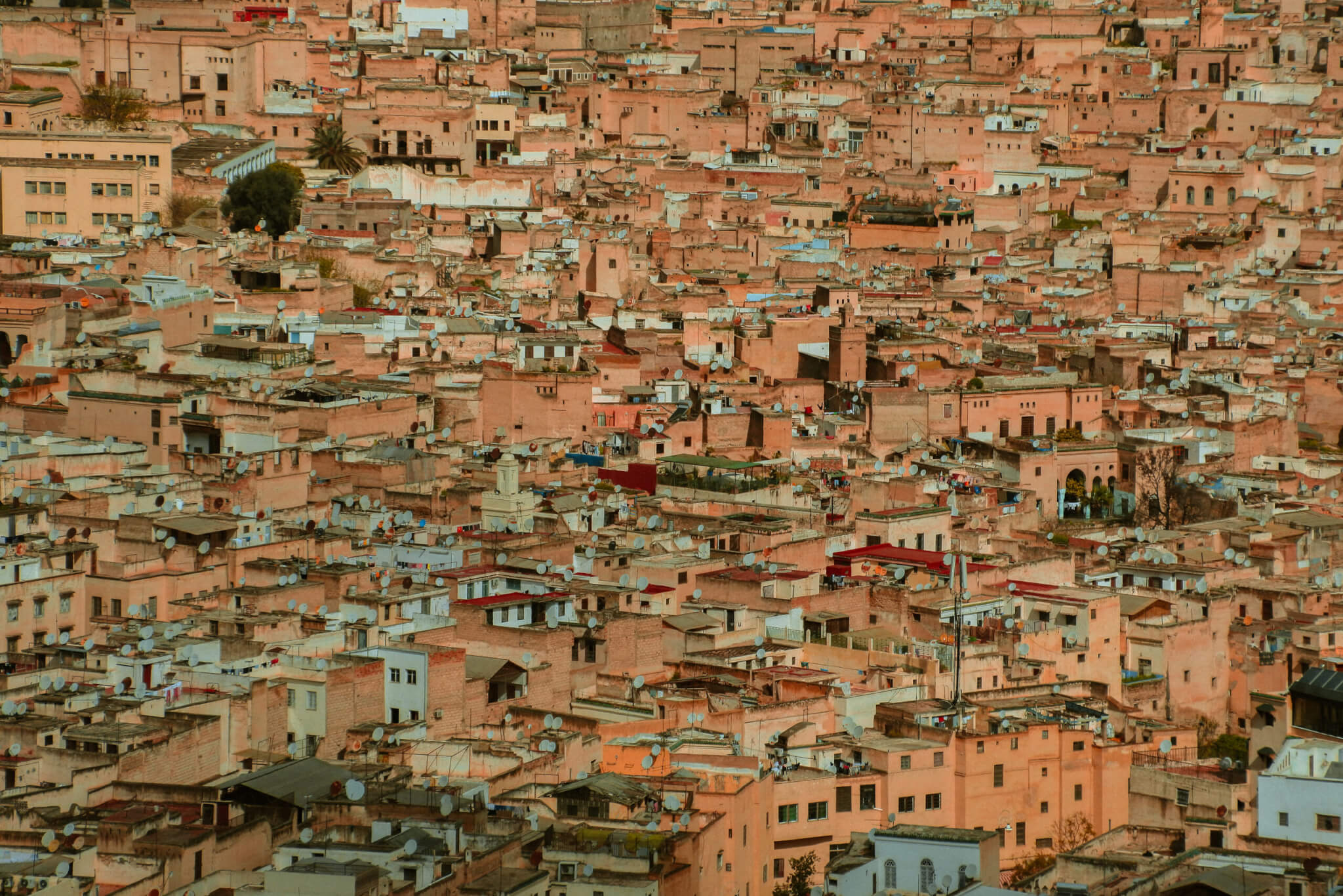 Aerial view of fez morocco