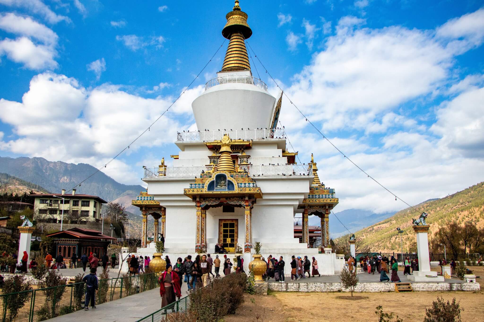 Memorial chorten a tibetan buddhist temple in thimphu bhutan